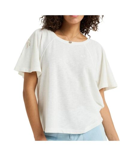 T-shirt ecru femme roxy time for palm - l