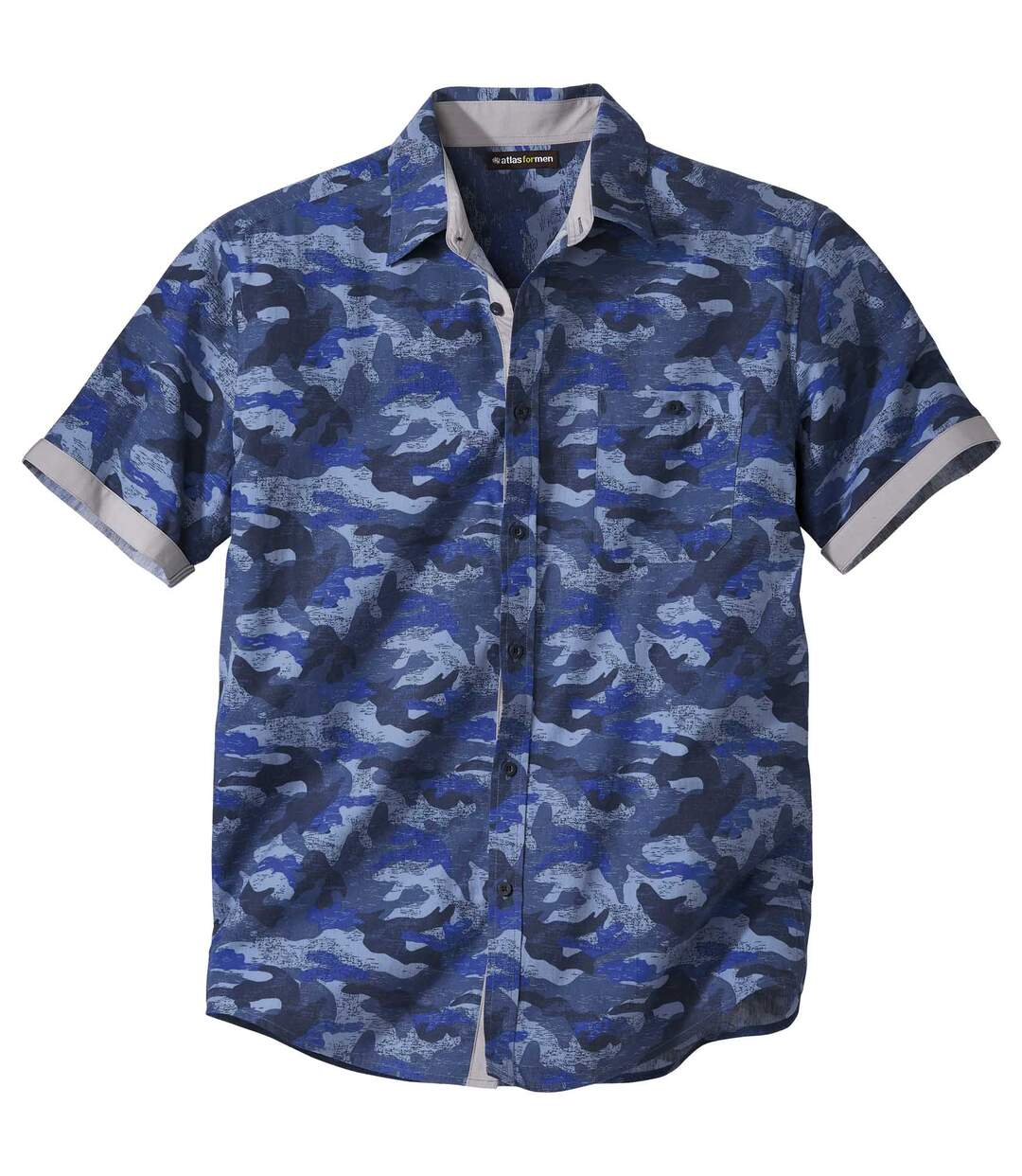 Camouflage-overhemd van popeline Atlas For Men