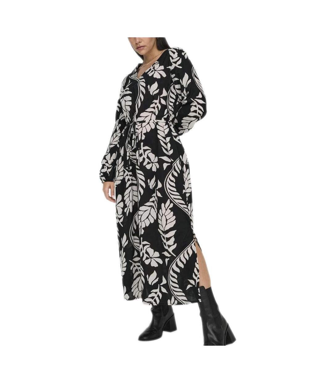 Robe blanche/noir femme only anna-1