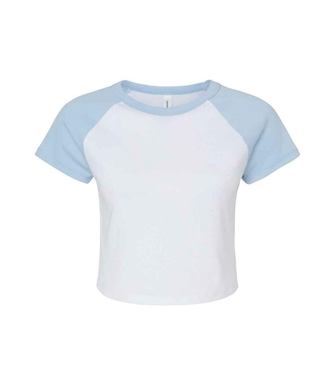 T-shirt court femme blanc / bleu clair Bella + Canvas-1