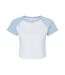 T-shirt court femme blanc / bleu clair Bella + Canvas-1