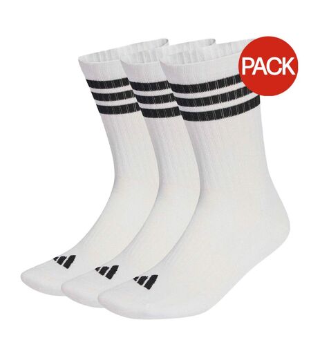 Pack Of 3  Unisex Adult Essential Cushioned Crew Socks  White Adidas