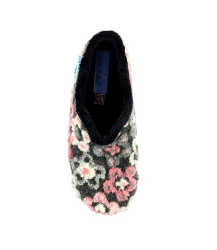 Chaussons hippy femme noir / rouge / blanc Lunar