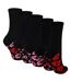 Sock Snob - 5 Paires de Chaussettes Femme Fleur en Coton Douces et Respirantes-1
