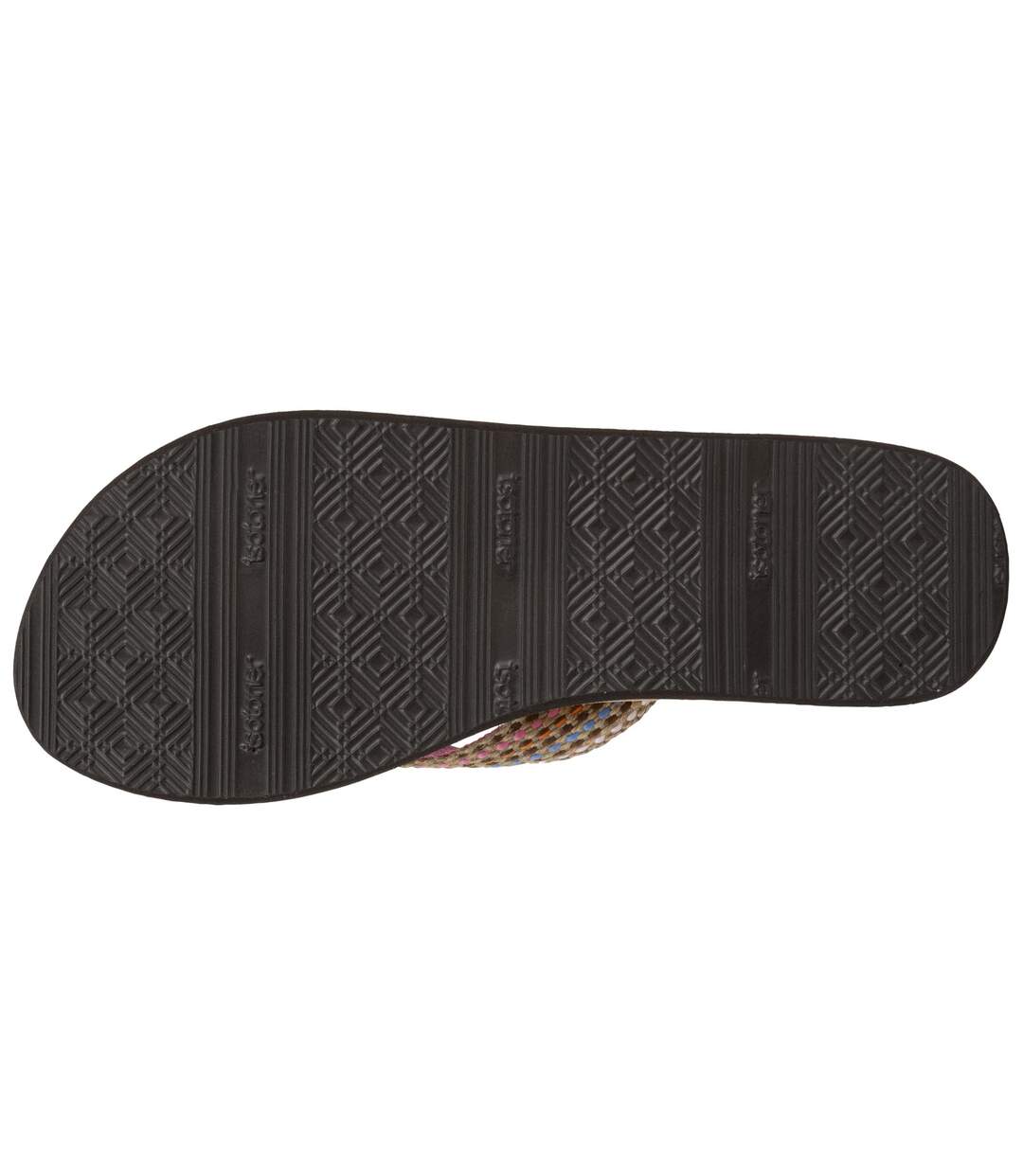 Isotoner Tongs femme très confortables, tiges larges-5