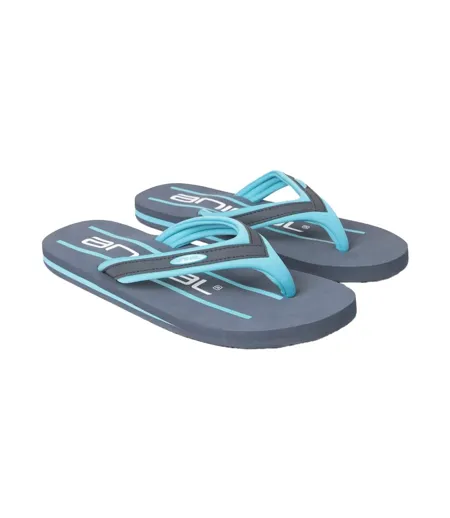 Mens Jekyl Logo Flip Flops Light Blue Animal