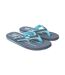 Mens Jekyl Logo Flip Flops Light Blue Animal-1