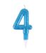 Bougie d'Anniversaire Paillette Chiffre 4 7cm Bleu-1