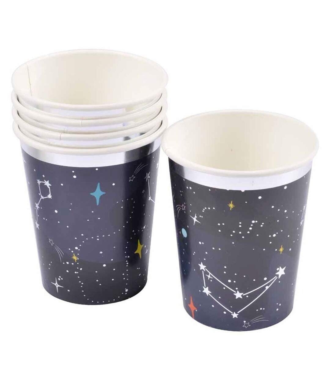 Lot de 6 Gobelets en Papier Espace 25cl Bleu-1