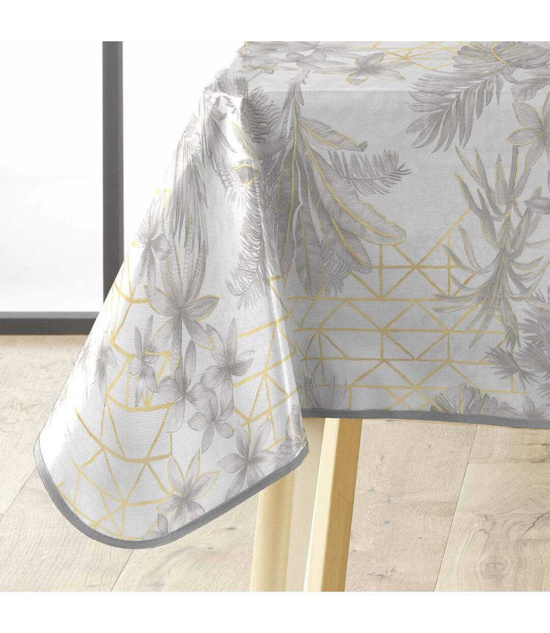 Nappe Toile Cirée Coconut 140x240cm Gris-2