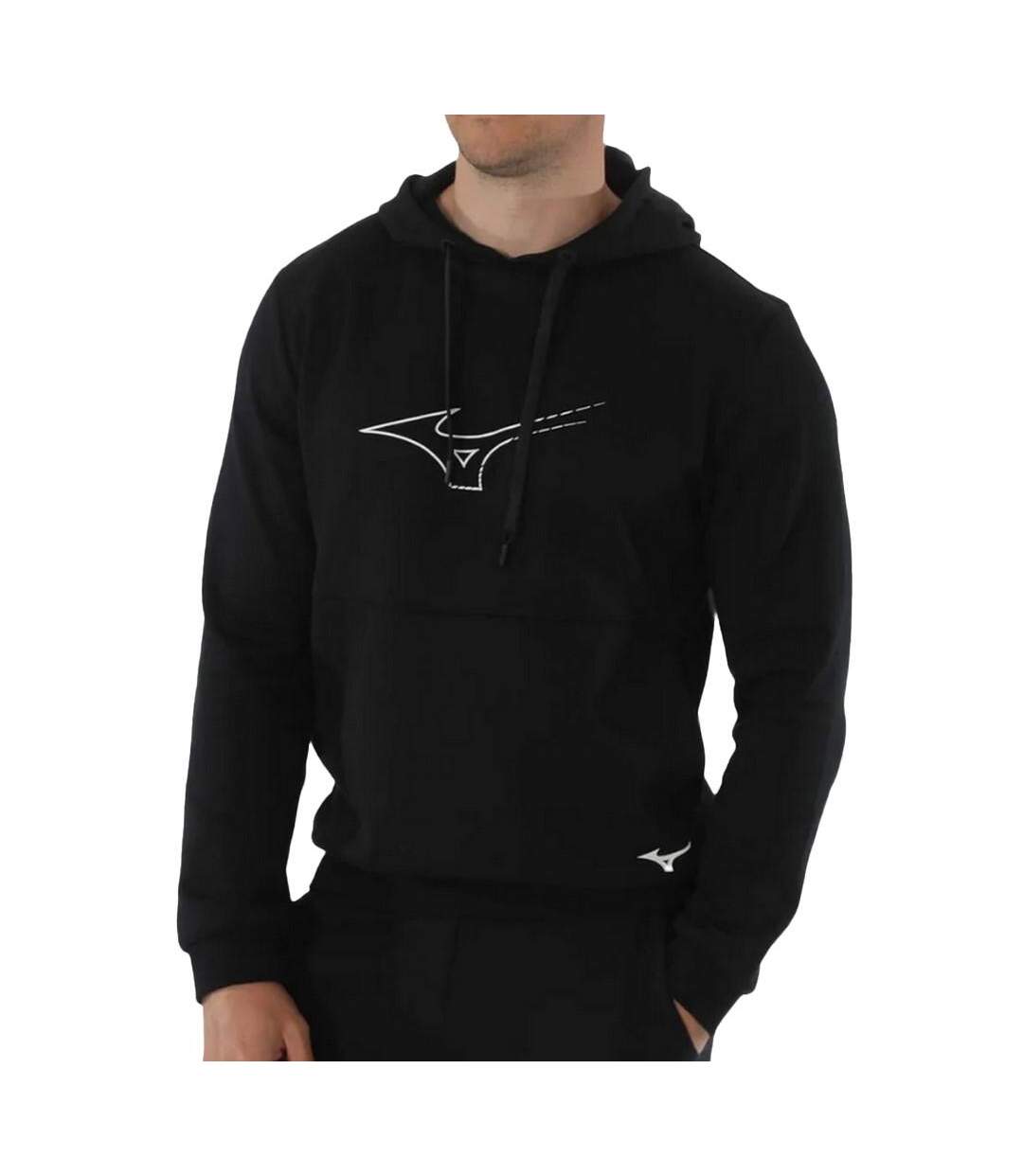 Sweat à Capuche Noir Homme Mizuno Athletic - S-1