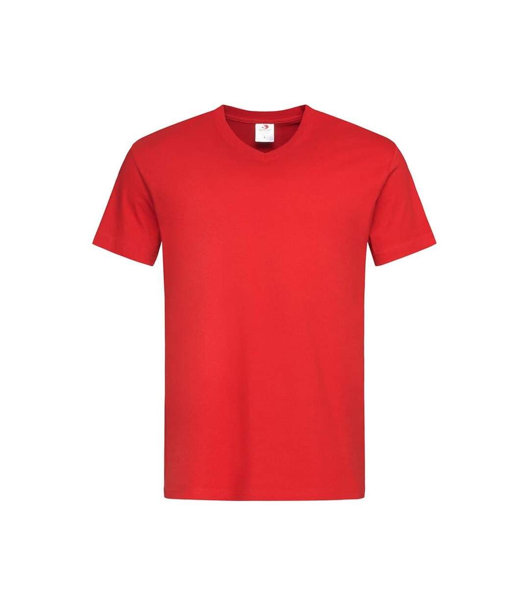 T-shirt Col V Homme Rouge Stedman-2