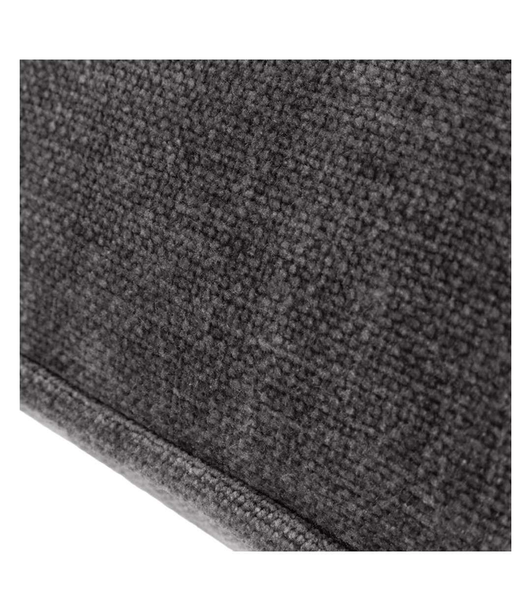 Heavy chenille reversible cushion cover 50cm x 50cm charcoal Yard-2