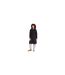 Womens/ladies Jade Long Length Waterproof Jacket Black Animal-1