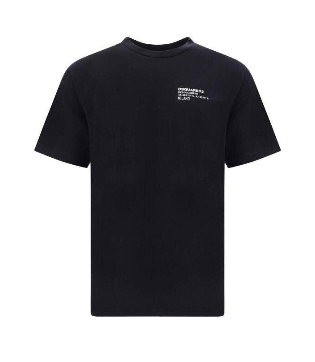 T-shirt Motif/style Logo Headquarters Homme Noir DSquared2-2