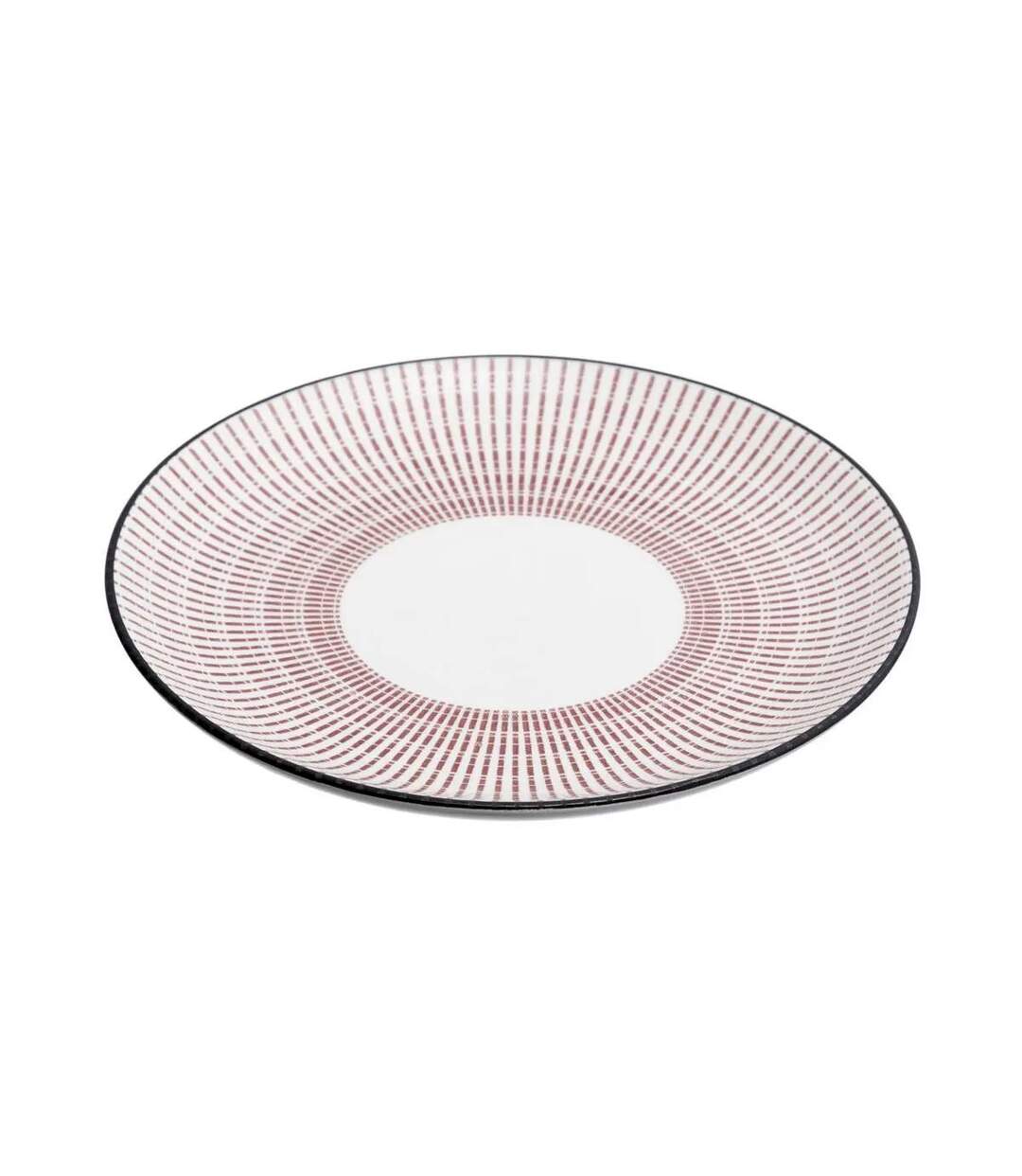 Lot de 6 Assiettes à Dessert Porcelaine Lunis 19cm Rouge-2