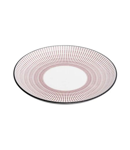 Lot de 6 Assiettes à Dessert Porcelaine Lunis 19cm Rouge