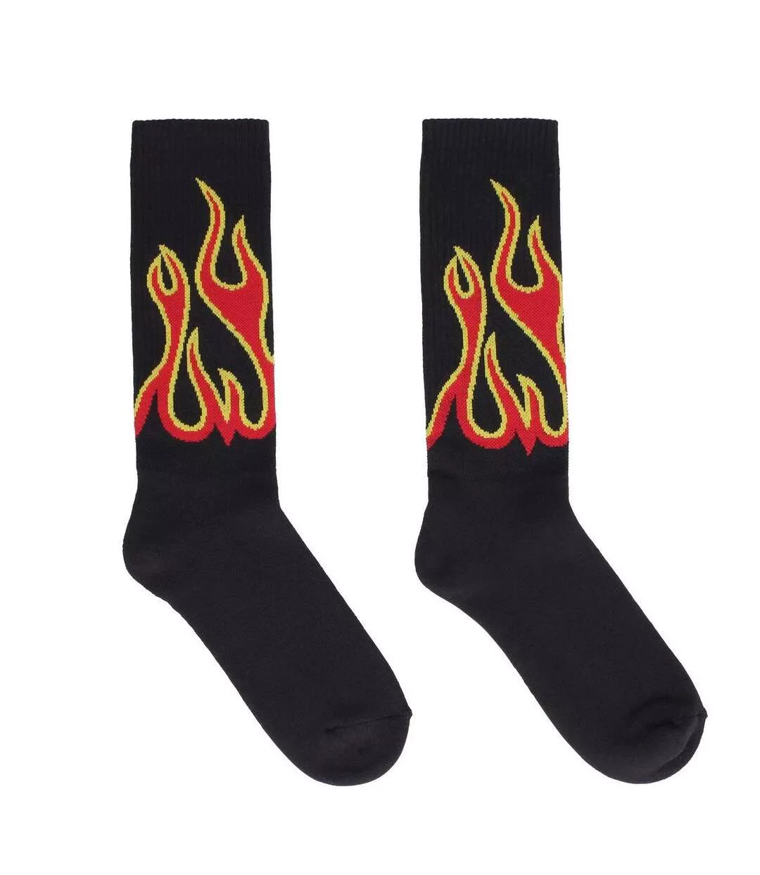 Chaussettes Style Flammes Homme Noir Rouge Palm Angels-2
