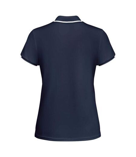 Polo tamil femme bleu marine / blanc Roly