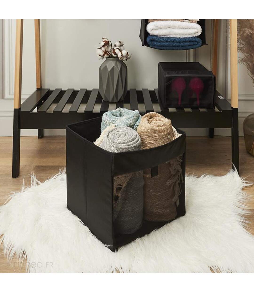 Cube de rangement transparent pliable-2