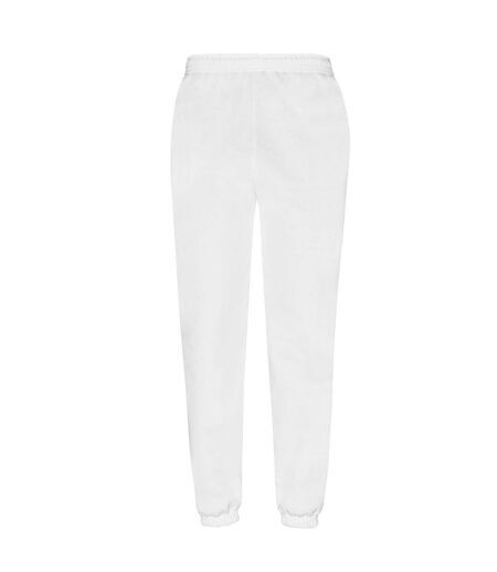 Mens Classic Elasticated Cuff Jogging Bottoms White Fruit Of The Loom