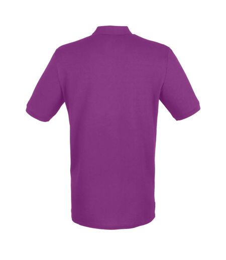 Henbury Mens Modern Fit Cotton Pique Polo Shirt (Magenta) - UTPC2590