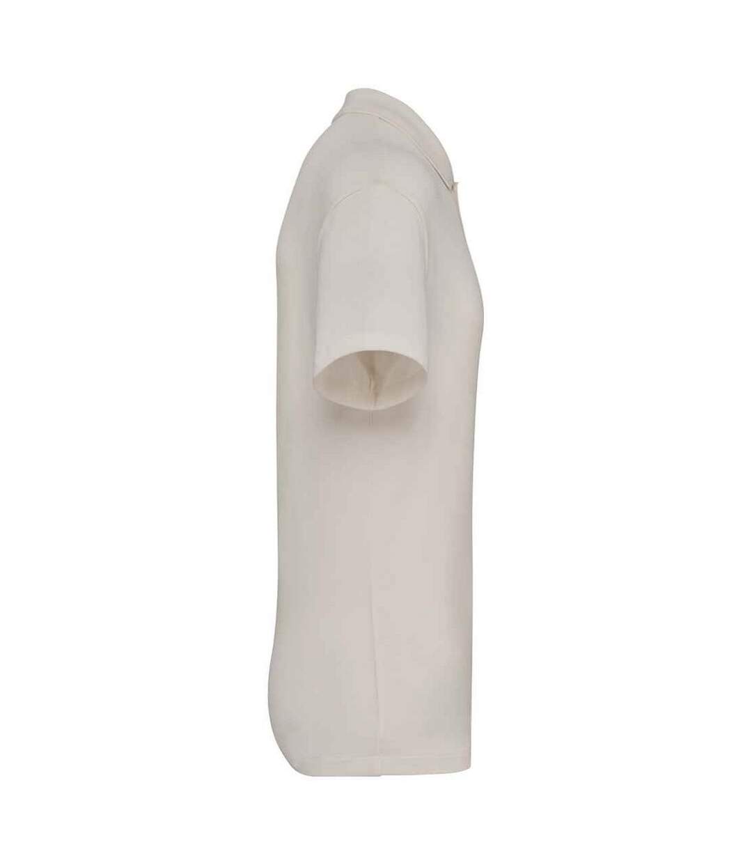 Mens pique drop shoulder polo shirt ivory Native Spirit-3