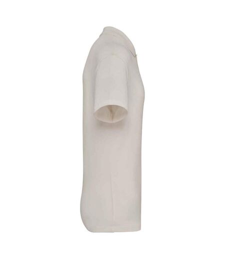 Mens pique drop shoulder polo shirt ivory Native Spirit