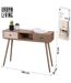 Console Baobab en MDF 2 tiroirs et 1 niche ouverte - L.100 cm x H.75 cm - Marron-4