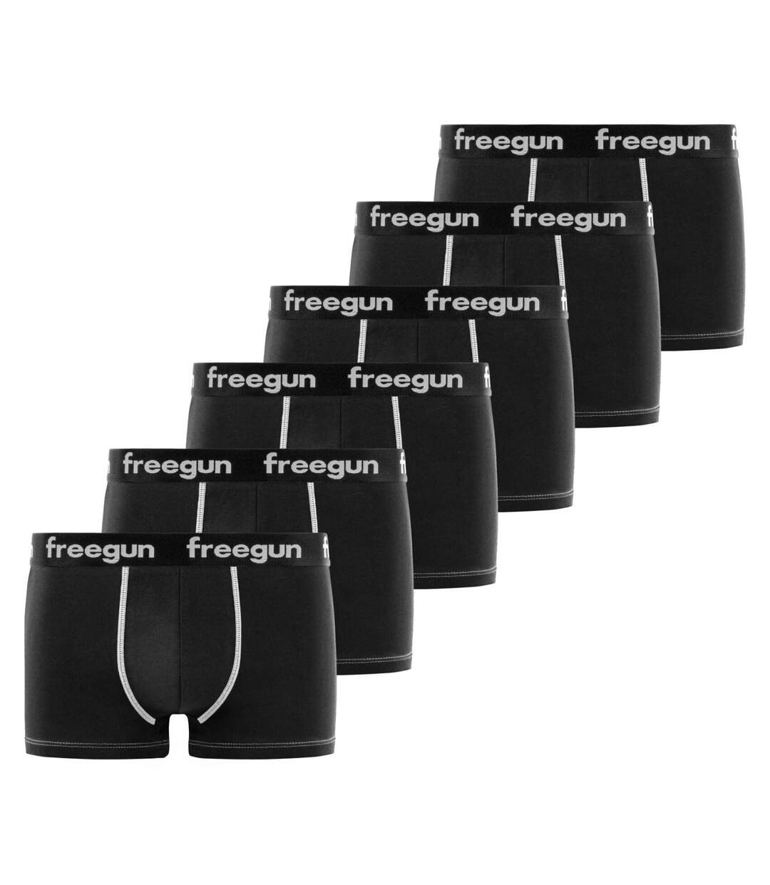 Lot de 6 boxers homme en Coton Freegun-1