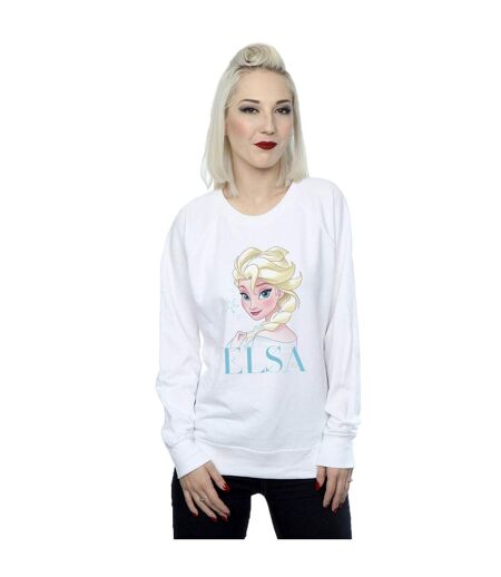 Disney - Sweat FROZEN ELSA SNOWFLAKE PORTRAIT - Femme (Blanc) - UTBI18988