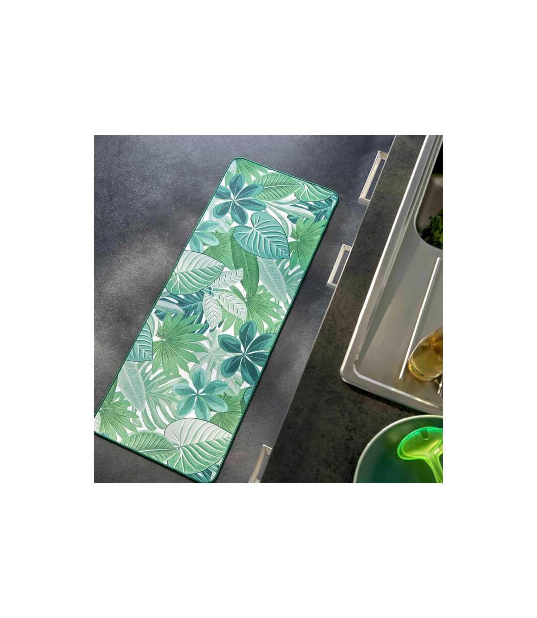 Tapis Déco Imprimé Ardenia 45x120cm Vert-4