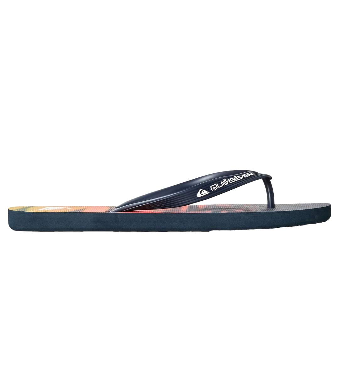 Mens Logo Flip Flops Navy Quiksilver-1