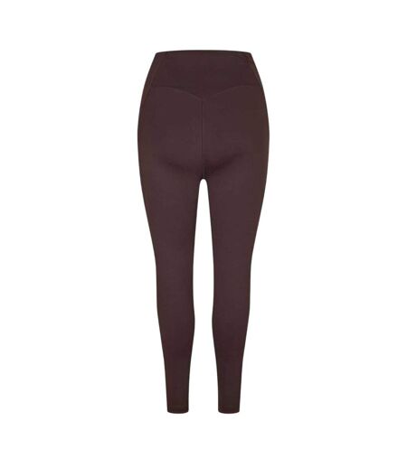 Womens/ladies Core High Rise Leggings Espresso USA Pro