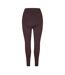 Womens/ladies Core High Rise Leggings Espresso USA Pro-2