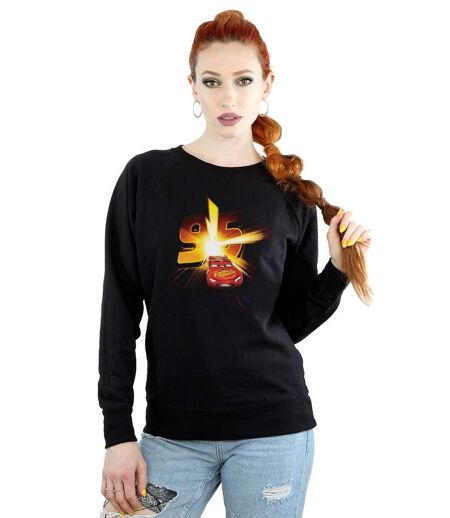 Disney - Sweat CARS LIGHTNING MCQUEEN BURST - Femme (Noir) - UTBI3316