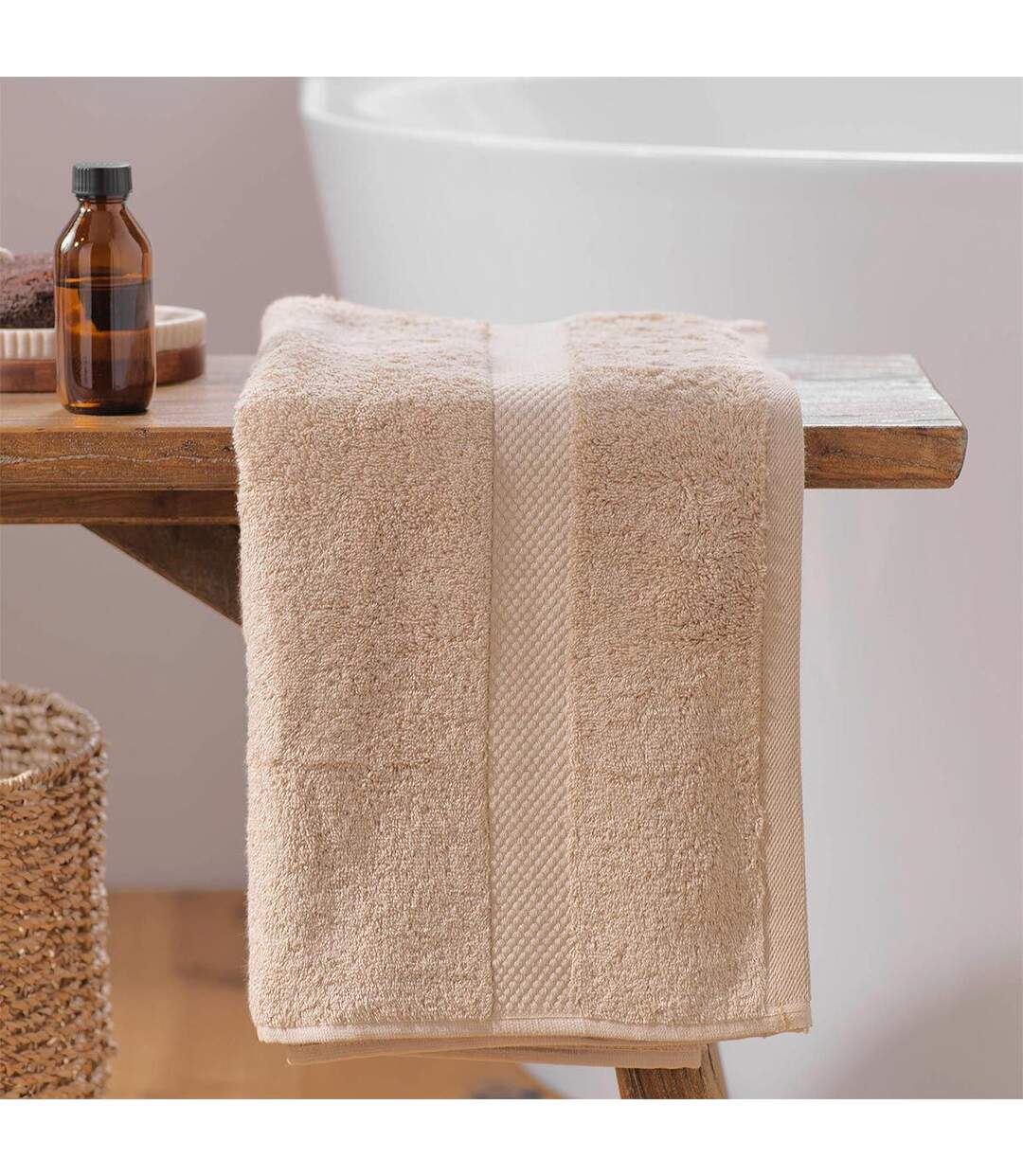 Serviette de Toilette Elegance 50x90cm Noisette-3