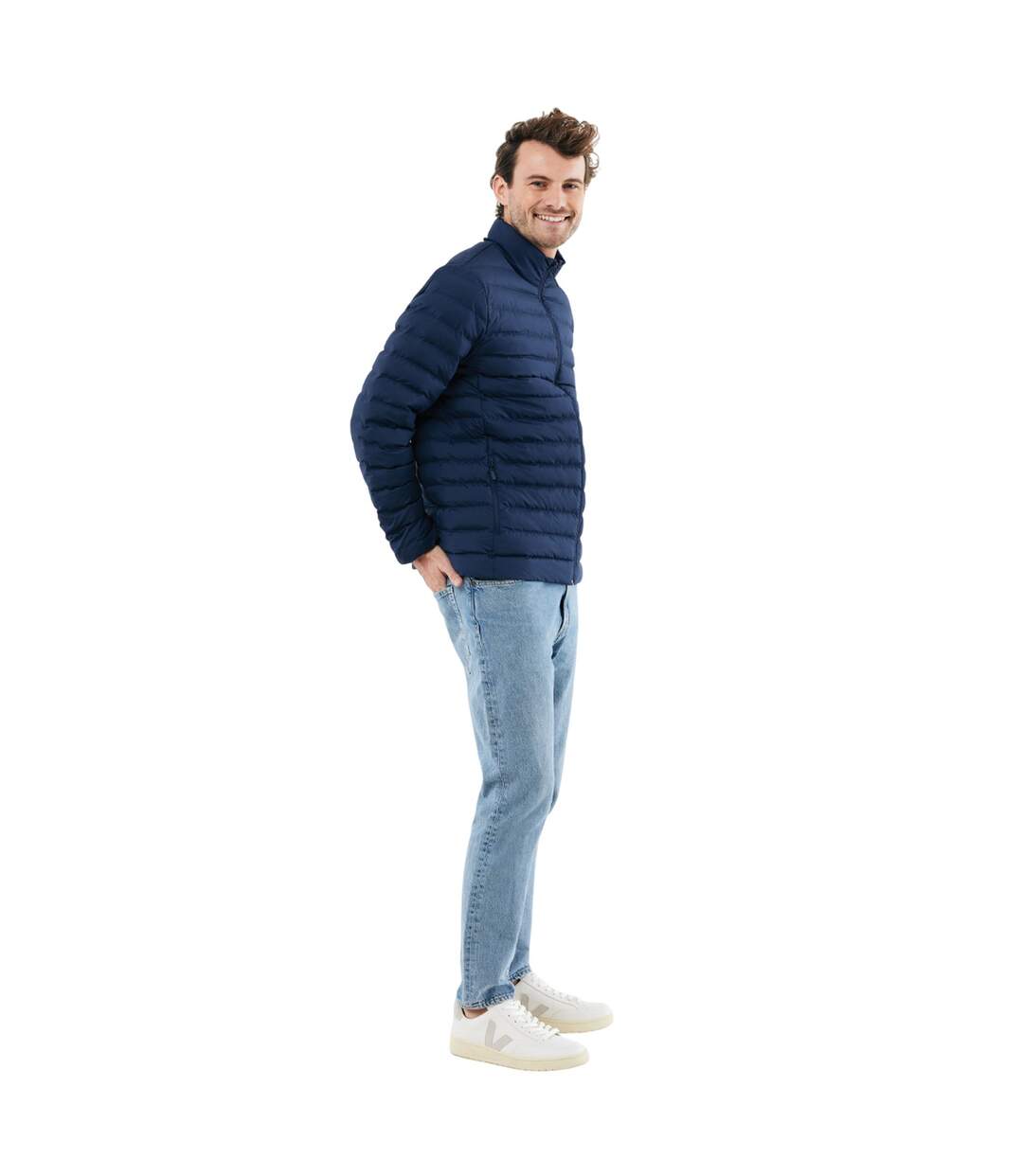 Mens Maiko Recycled Polyester Padded Jacket Navy Iqoniq-4