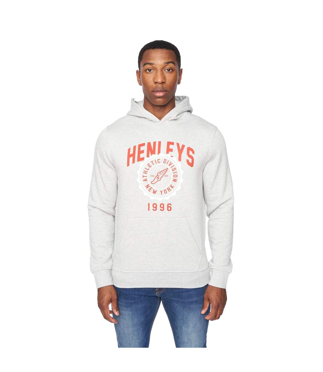 Sweat à capuche tipton homme marl gris Henleys