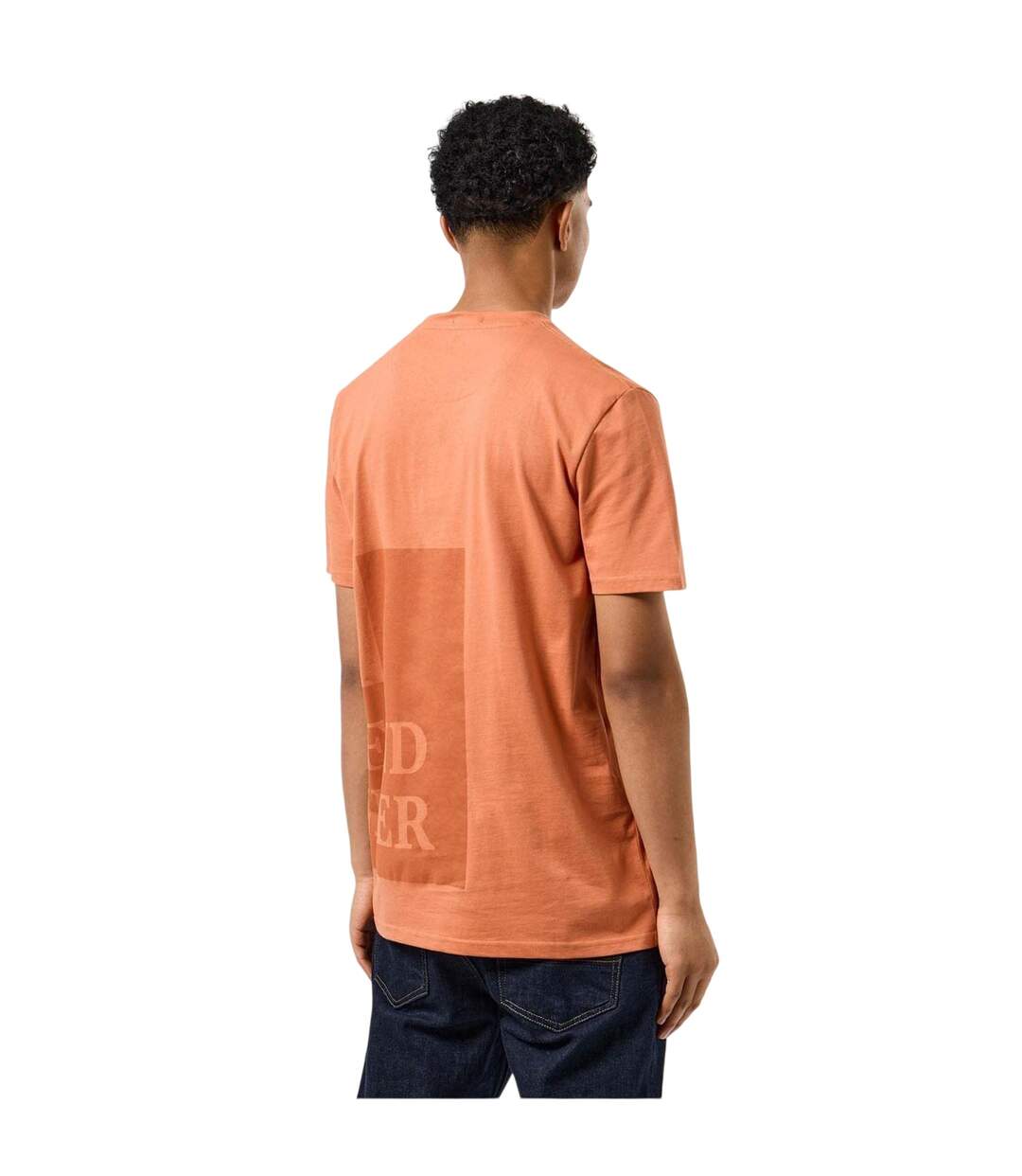 Mens Ryan Tonal Prison Cotton T-shirt Orange Weekend Offender-4