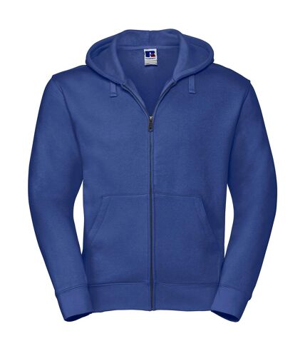 Mens authentic full zip hoodie bright royal blue Russell