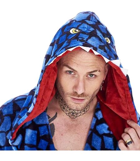 Robe De Chambre Motif/style Raptor Homme Bleu Noir Keanu