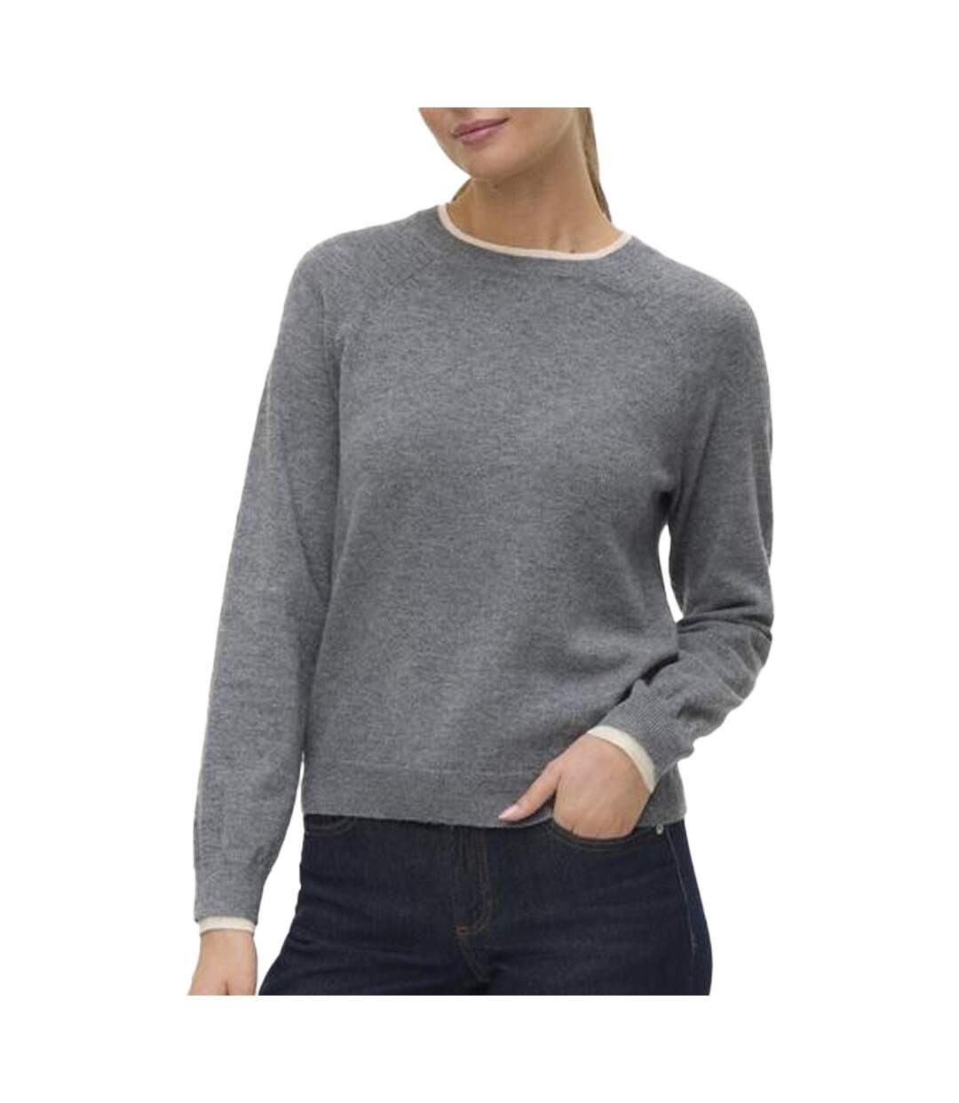 Pull gris femme vero moda wonderful-1