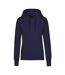 Sweat À Capuche Femme Bleu Marine Français X.O By Promodoro-1