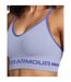 Womens/ladies Low Long Sports Bra Purple Under Armour-4