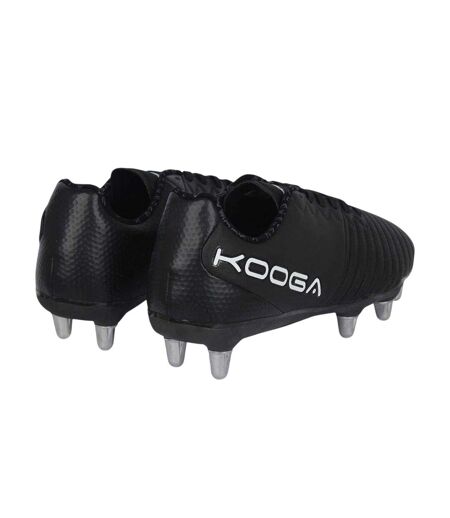 Mens Power Sg Leather Rugby Boots Black White KooGa