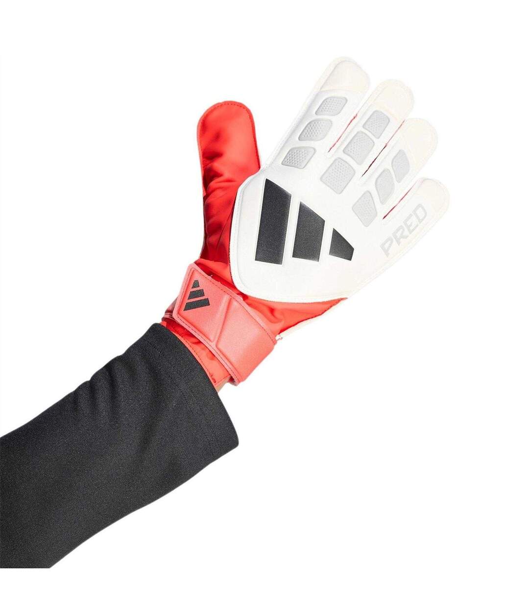 Unisex Adult Predator Training Goalkeeper Gloves White Red Adidas-3