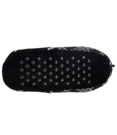 Isotoner Chaussettes d'intérieur homme maille fourrées - semelle à picots antidérapants