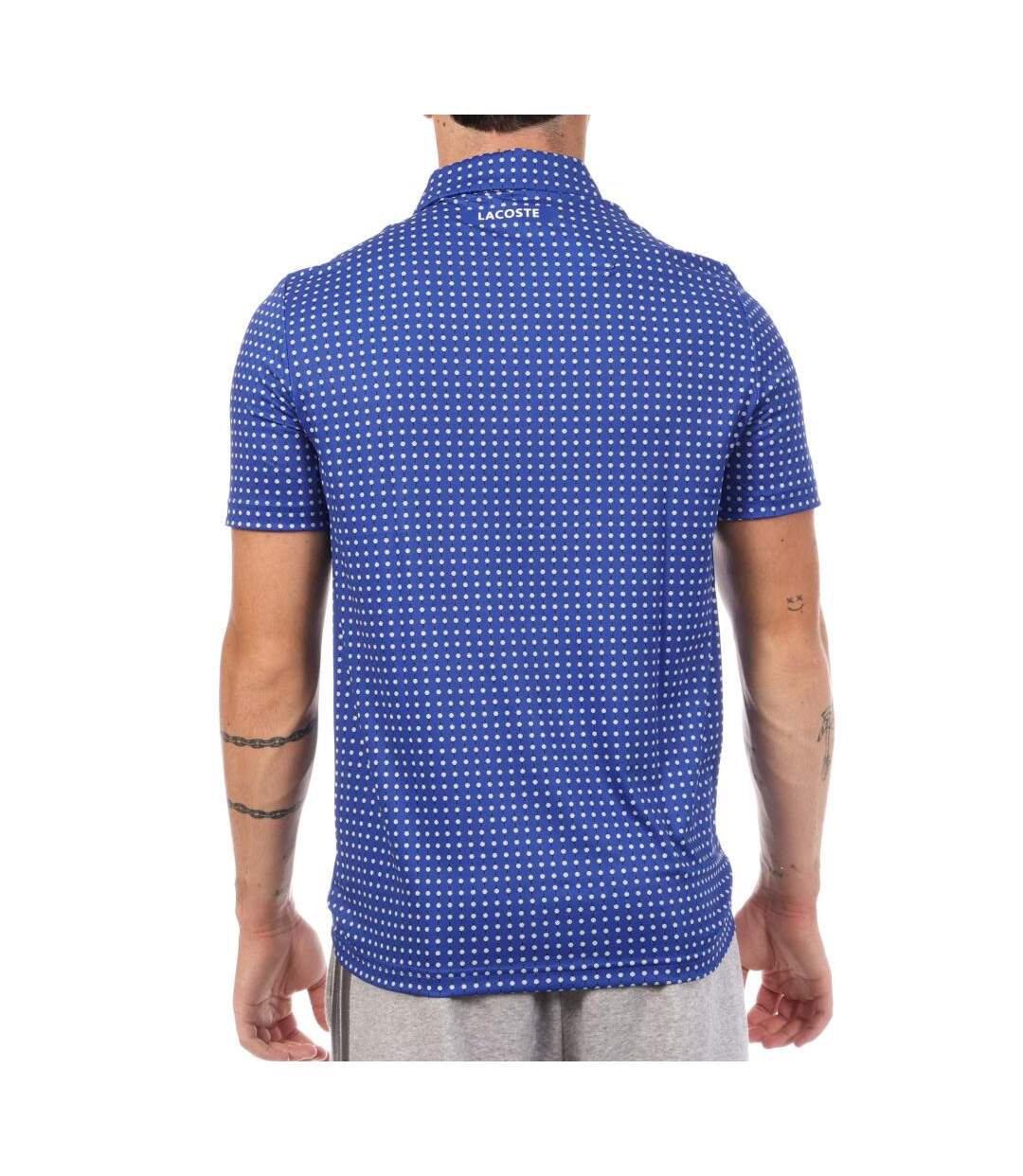 Polo bleu électrique homme lacoste dh5348-2