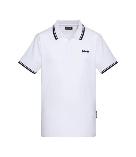 Polo blanc homme schott pswill2 - l